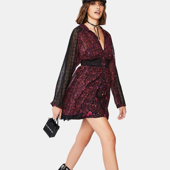 NWT Free People Sheer Mini Dresd - Picture 3 of 3